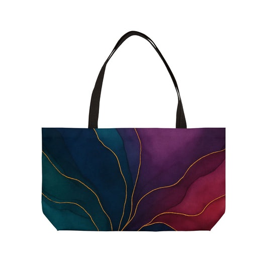 Tyler-2025 Artisan Luxe Collection-Bolsa de viaje Weekend — Detalle floral dorado