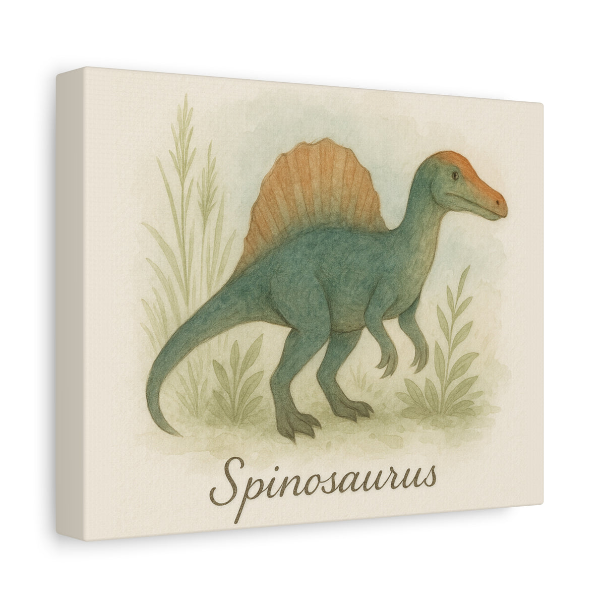 Spinosaurus Canvas Wall Art — Matte Stretched Dinosaur Print