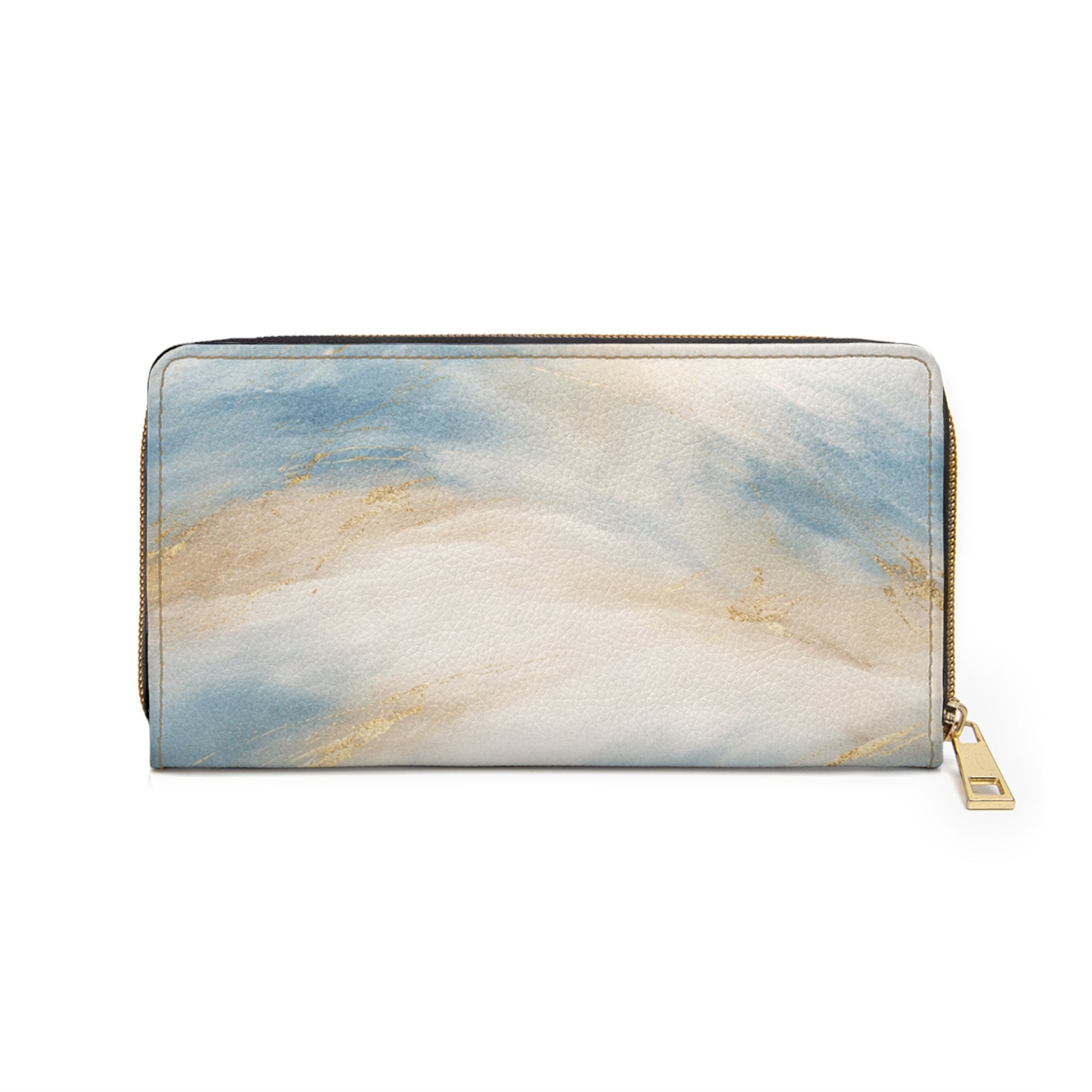 Coastal  Zipper Wallet — Elegant Coastal Abstract Zip Wallet