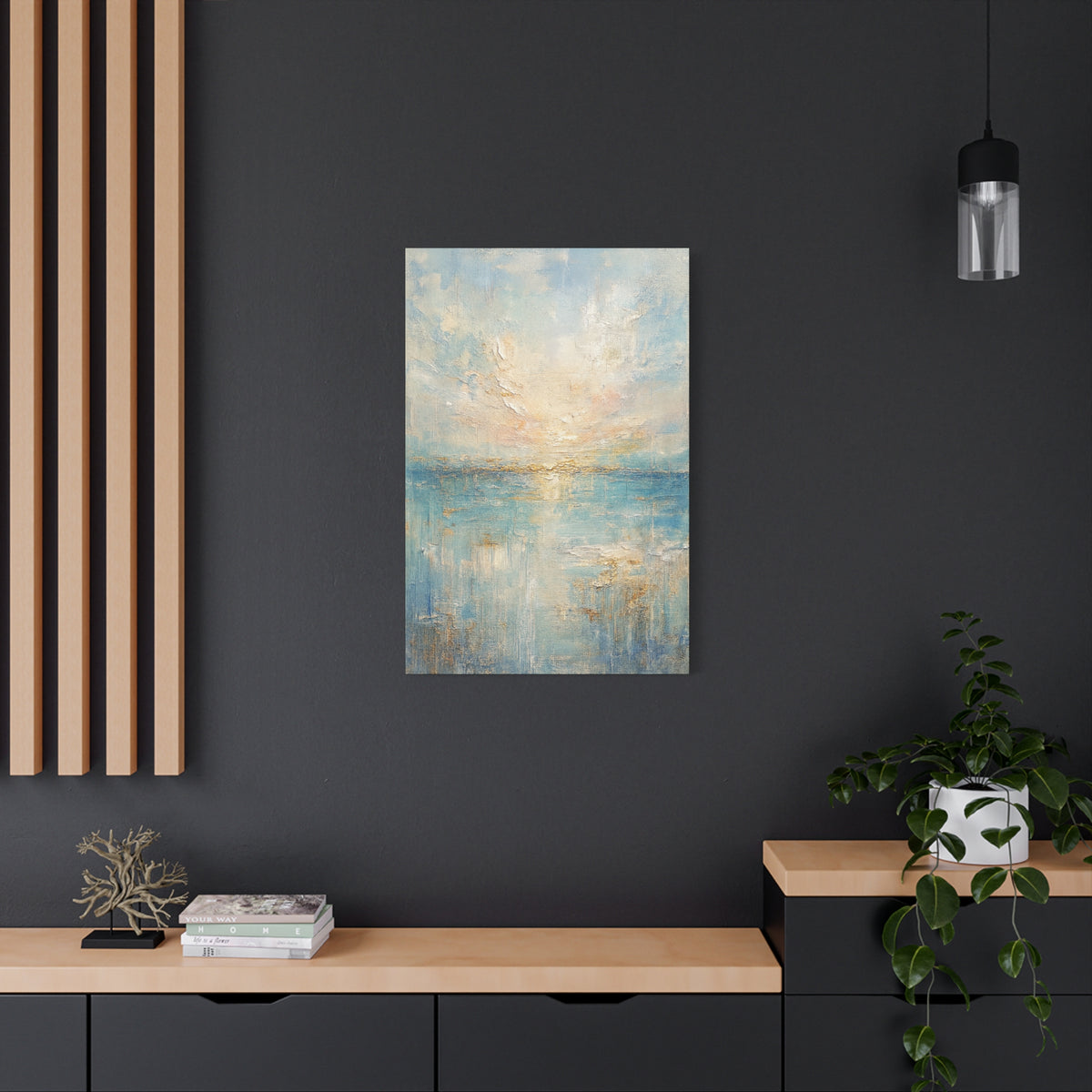 Niebla costera - Colección abstracta Gold Coast - Impresión en lienzo de bellas artes