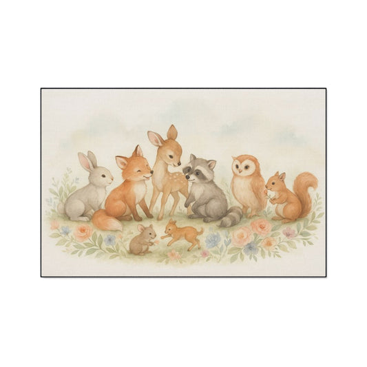 Alfombra de suelo para guardería Woodland Friends — Estilo rústico moderno chic