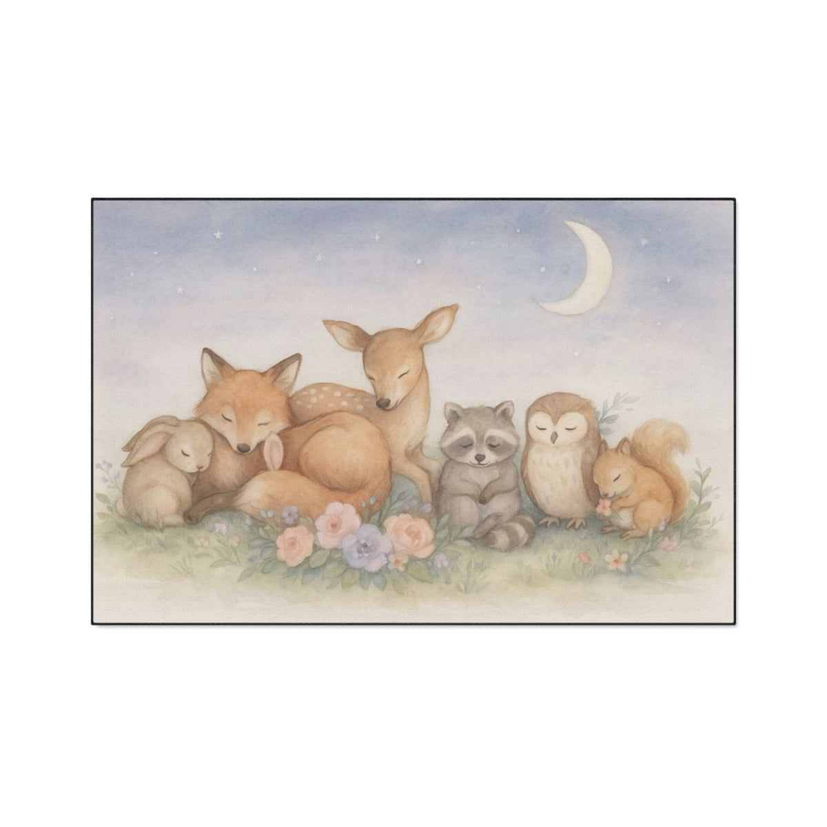 Woodland Friends Nursery Floor Mat — Modern Country Chic