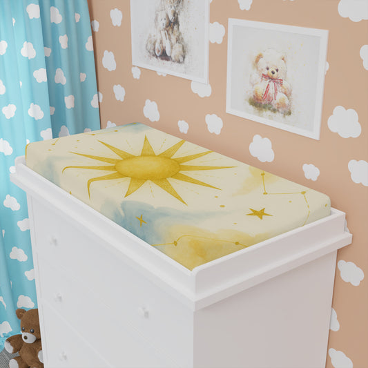 Golden Rise — Celestial Dreams Collection — Baby Changing Pad Cover