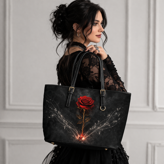 Flor Eterna-Colección Velo de Sombras-Bolso de Hombro de Piel Sintética