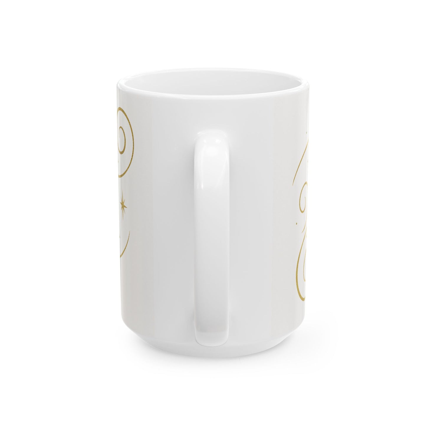 Taza de Cerámica Fases Lunares — Taza de Café Celestial Dorada y Plateada (325ml/440ml)