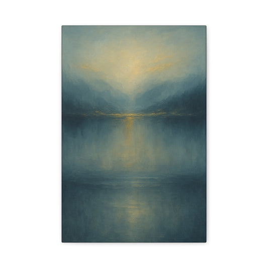 Misty Blue 3 -  Abstract landscape Collection -Fine Art Canvas Print