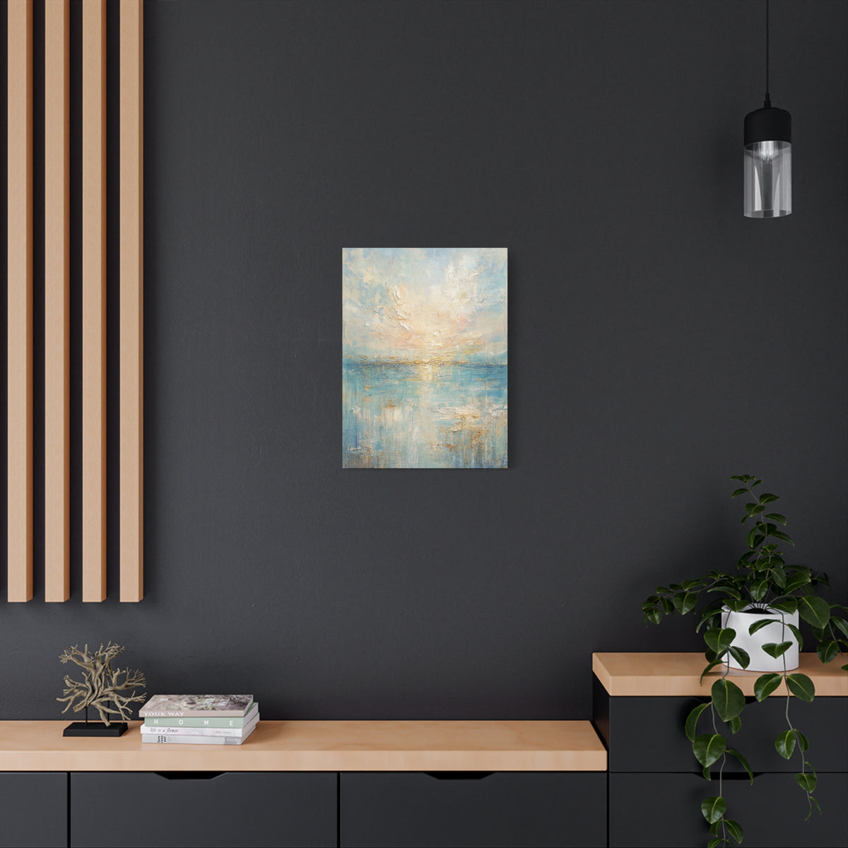 Niebla costera - Colección abstracta Gold Coast - Impresión en lienzo de bellas artes