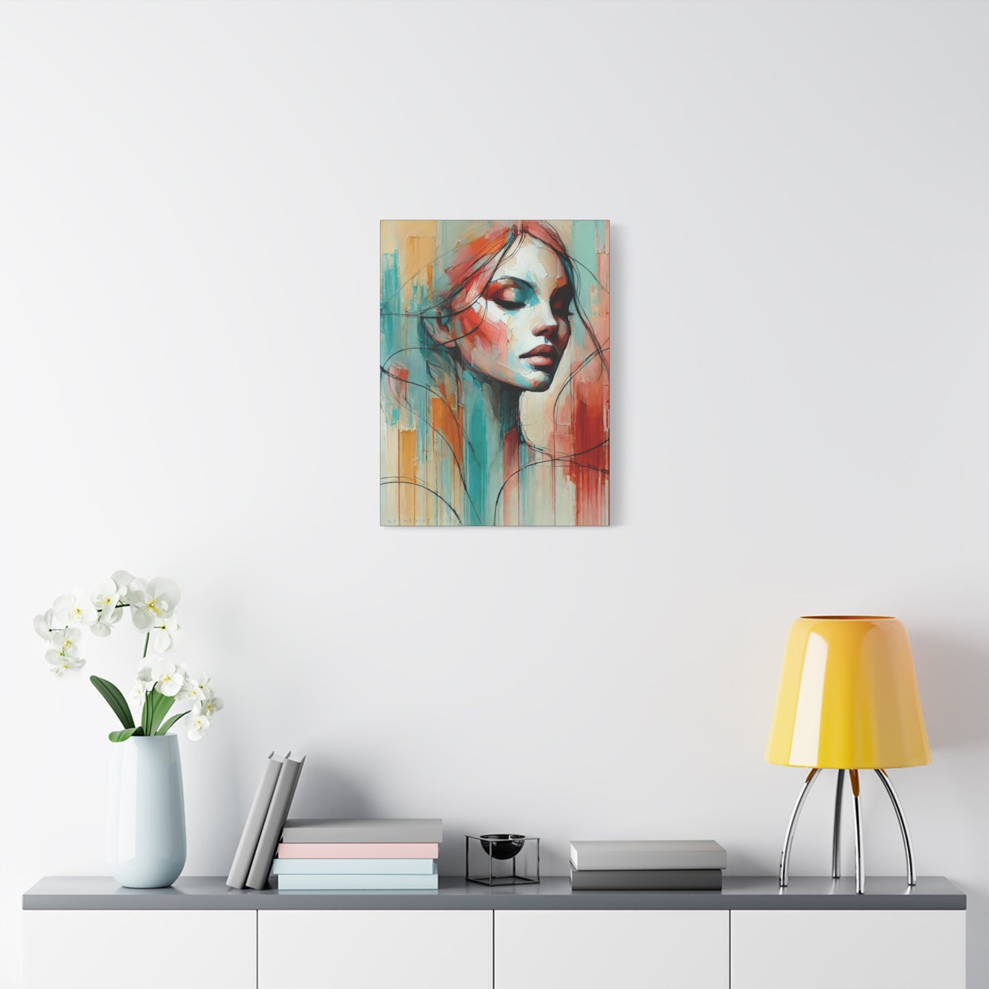 In the Now-Fine Art Canvas Print - Female Abstract Print - Calming and Modern Artwork