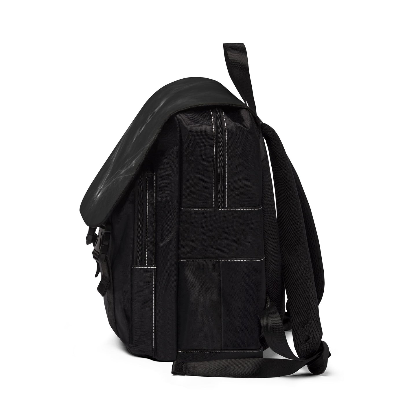 Mochila Velada Restos-Gótica Alas de Calavera – Mochila de Hombro Casual con Solapa de Calavera Oscura