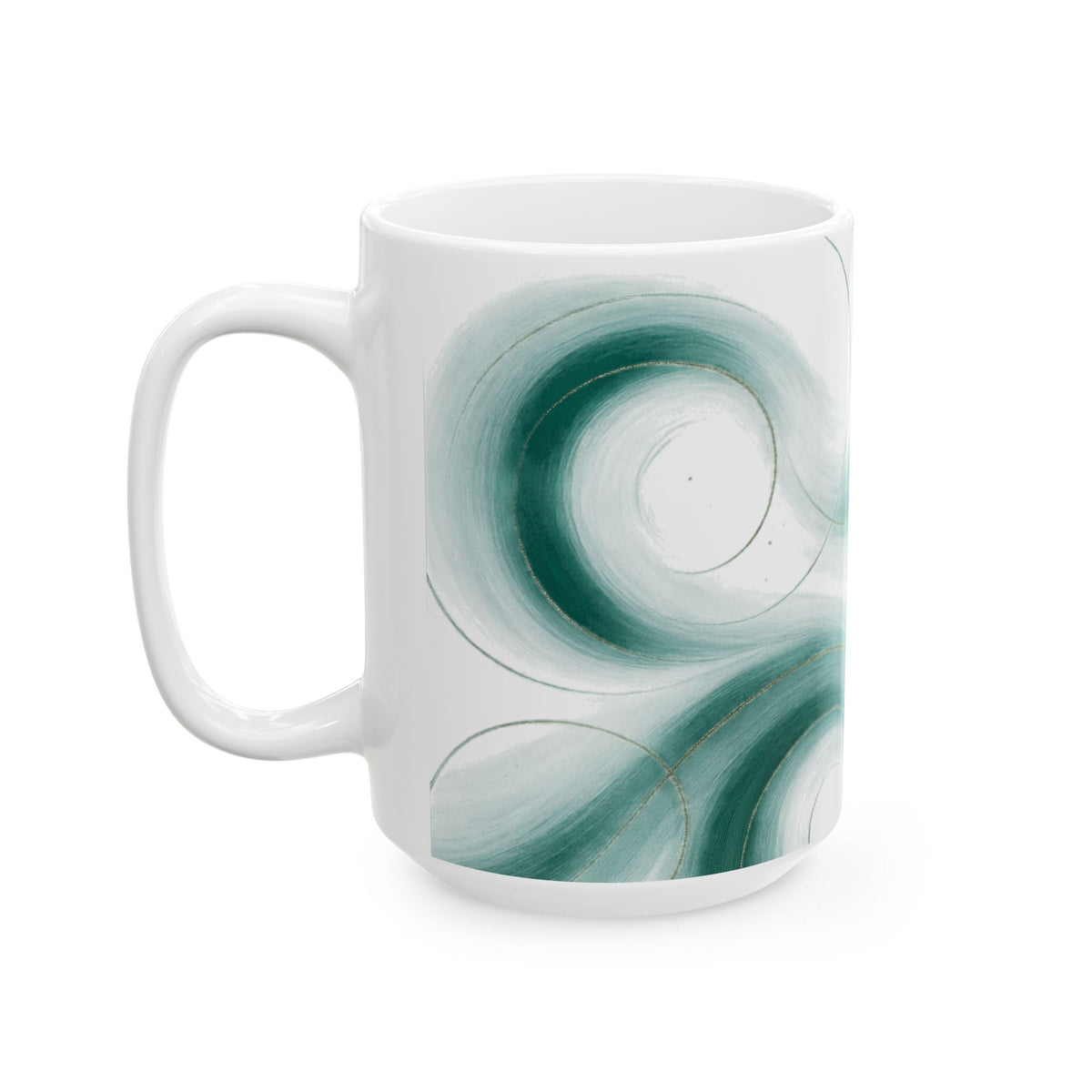 Ocean Mist 3-Soulful Collection — Abstract Swirl Coffee Cup (11oz & 15oz)