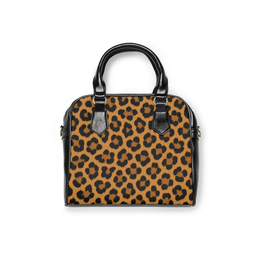 Bolso de hombro con estampado de leopardo — Elegante bolso tote con estampado animal para el estilo diario