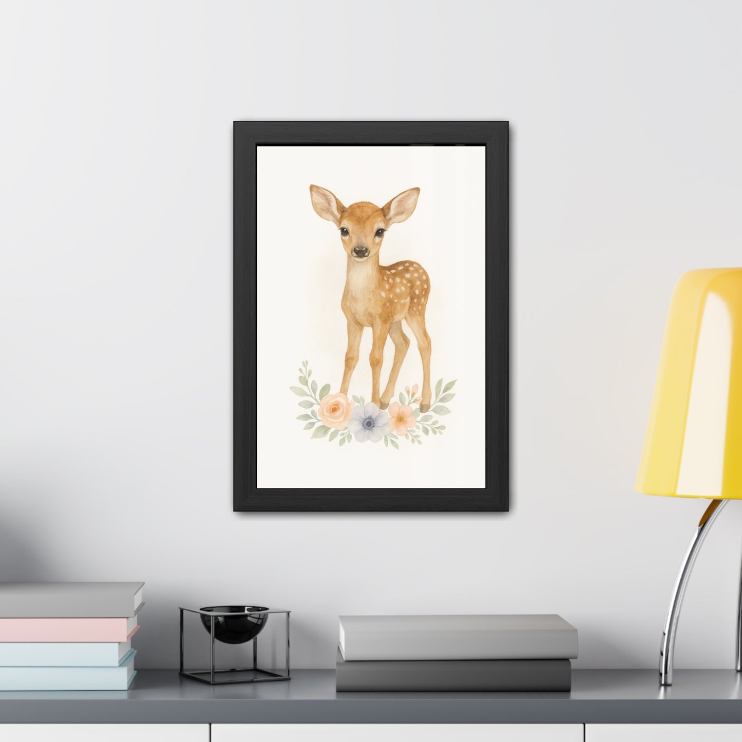 Póster enmarcado Fawn-Woodland Friends Country Chic