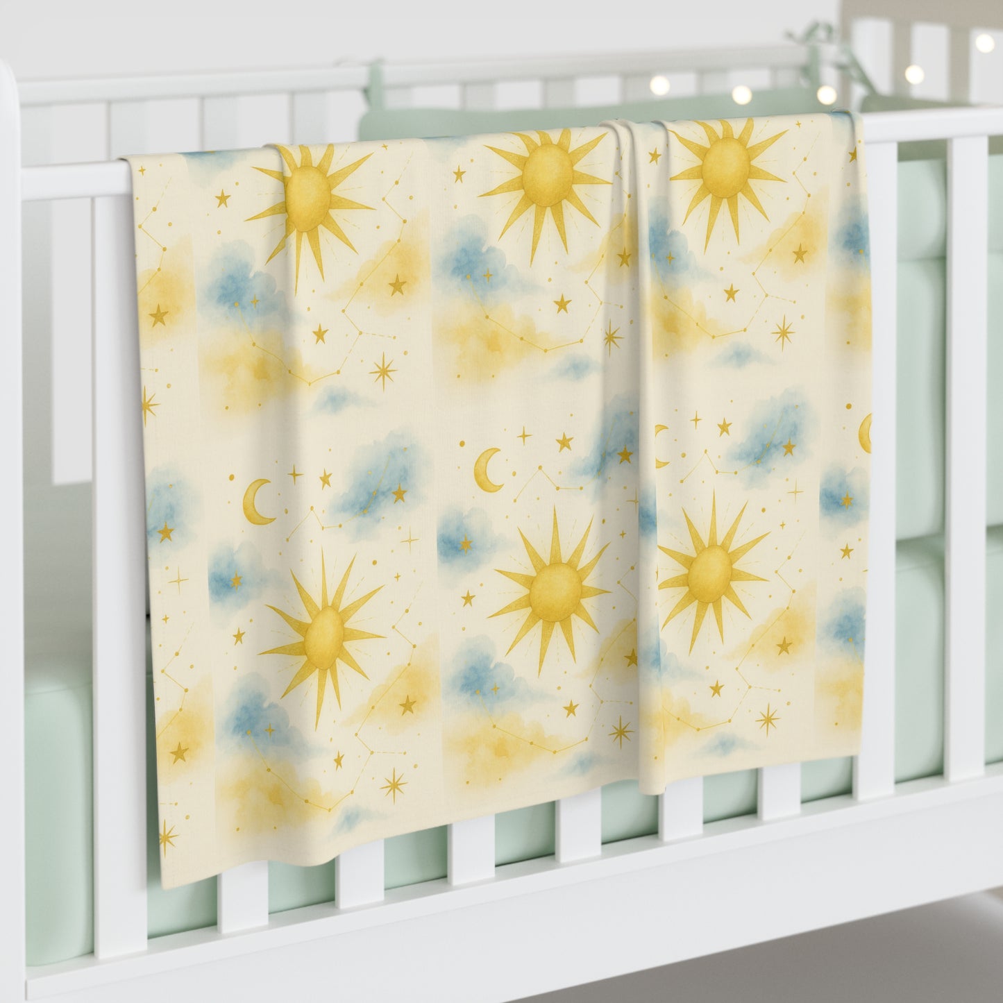 Sol Serenade (3)-Celestial Dreams Collection -Swaddle Blanket - Soft Space-Themed Infant Wrap