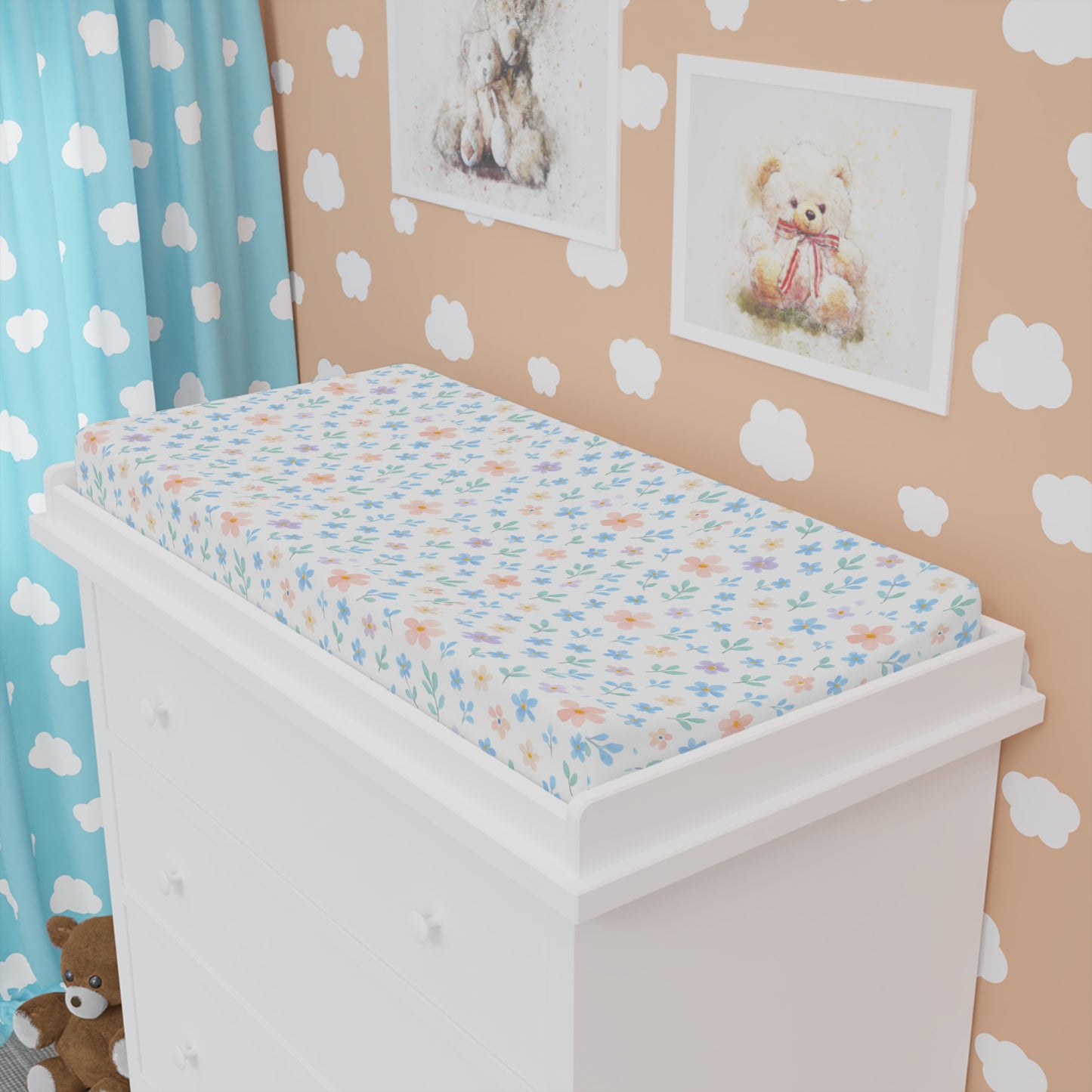 Funda para cambiador Meadow Woodland Friends - Guardería floral