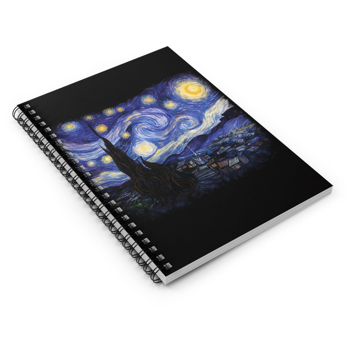 Starry Night Spiral Notebook — Ruled Journal for Writers & Artists