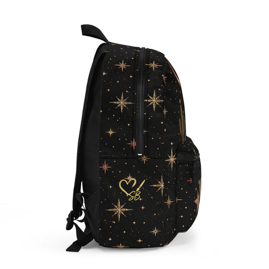Wild & Free Cow Skull Backpack — Boho Western Starry Daypack