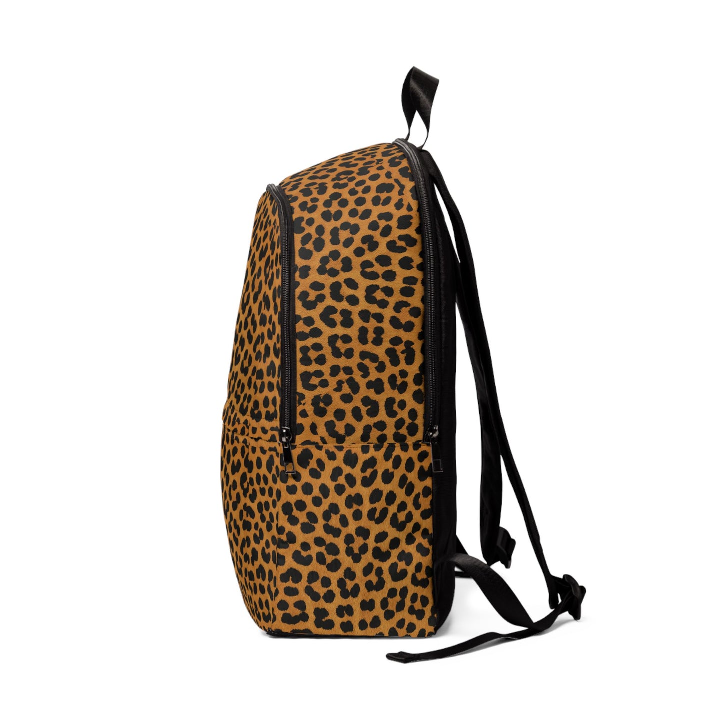 Leopard Print Fabric Backpack - Stylish Animal Print Daypack for School & Travel