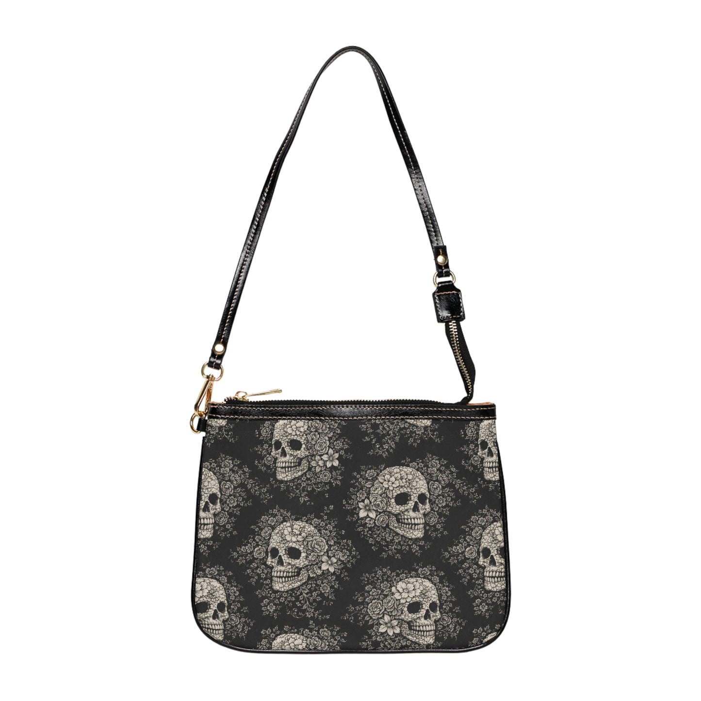 Bolso de hombro Requiem Bloom — Bolso de hombro pequeño floral gótico