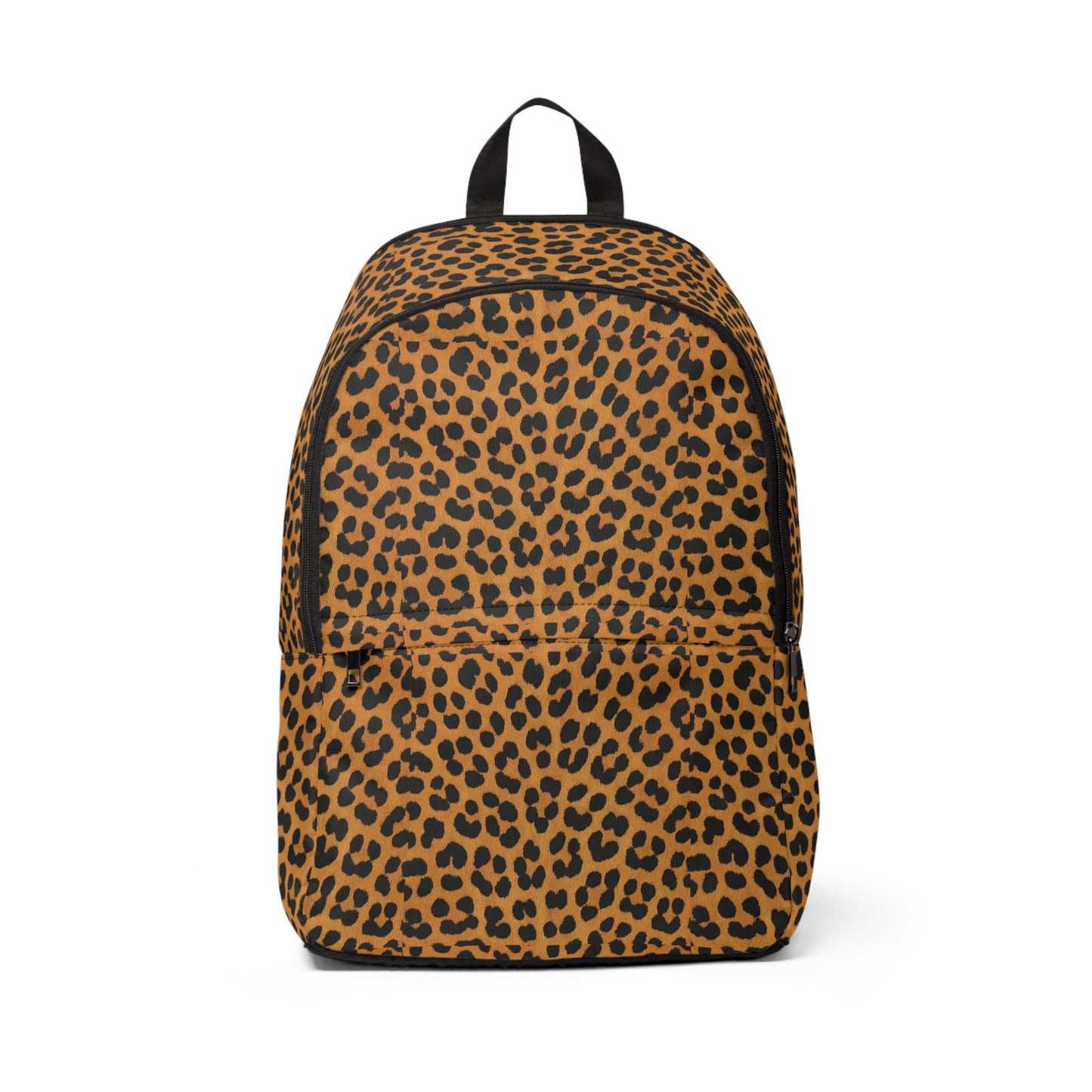 Leopard Print Fabric Backpack - Stylish Animal Print Daypack for School & Travel