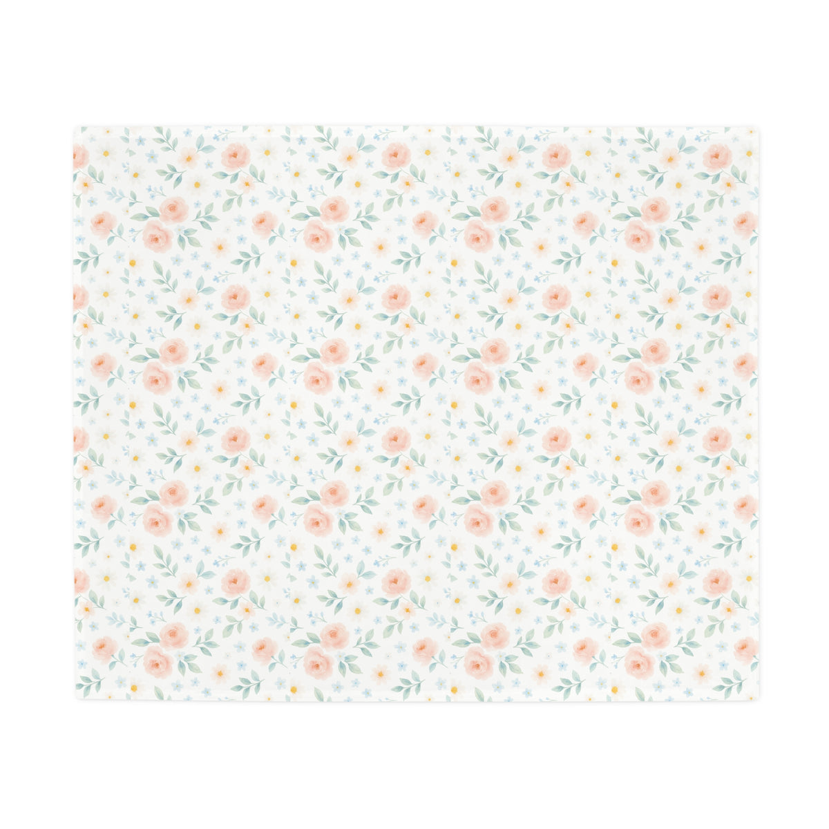 Manta de felpa Woodland Friends con diseño floral campestre elegante