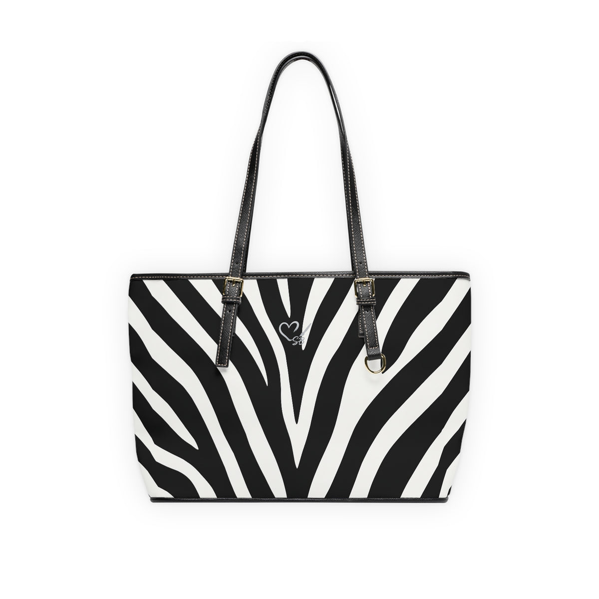 Bolso de hombro de piel sintética con estampado de cebra – Bolso de mano blanco y negro para el estilo diario