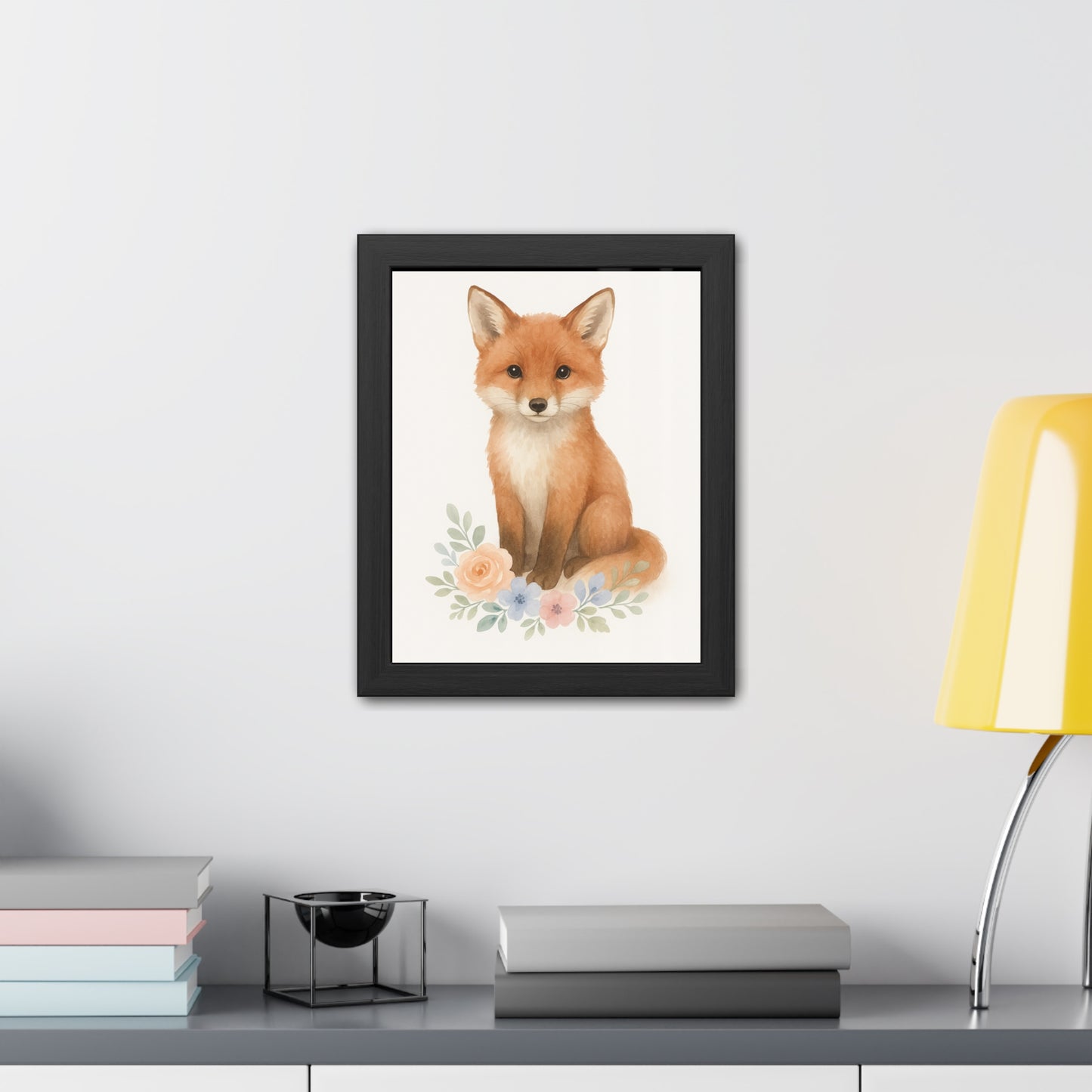 Póster enmarcado estilo campestre "Amigos del Bosque - Zorro"