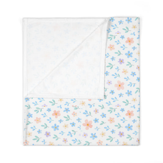 Manta Envolvente Floral para Bebé — Suave Envoltura de Flores Pastel para Recién Nacidos