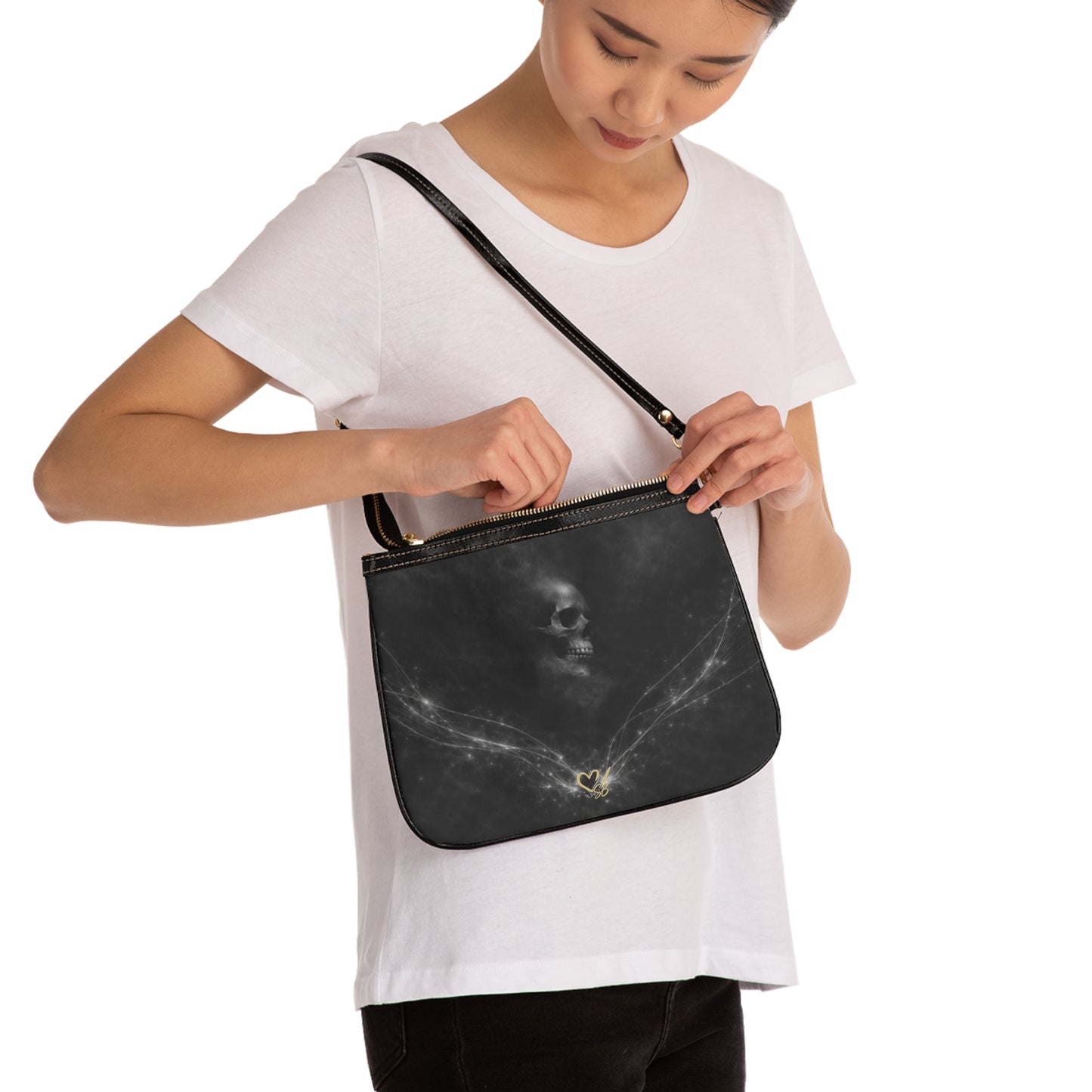 Bandolera pequeña Veiled Remains - Bolso Dark Night Crossbones