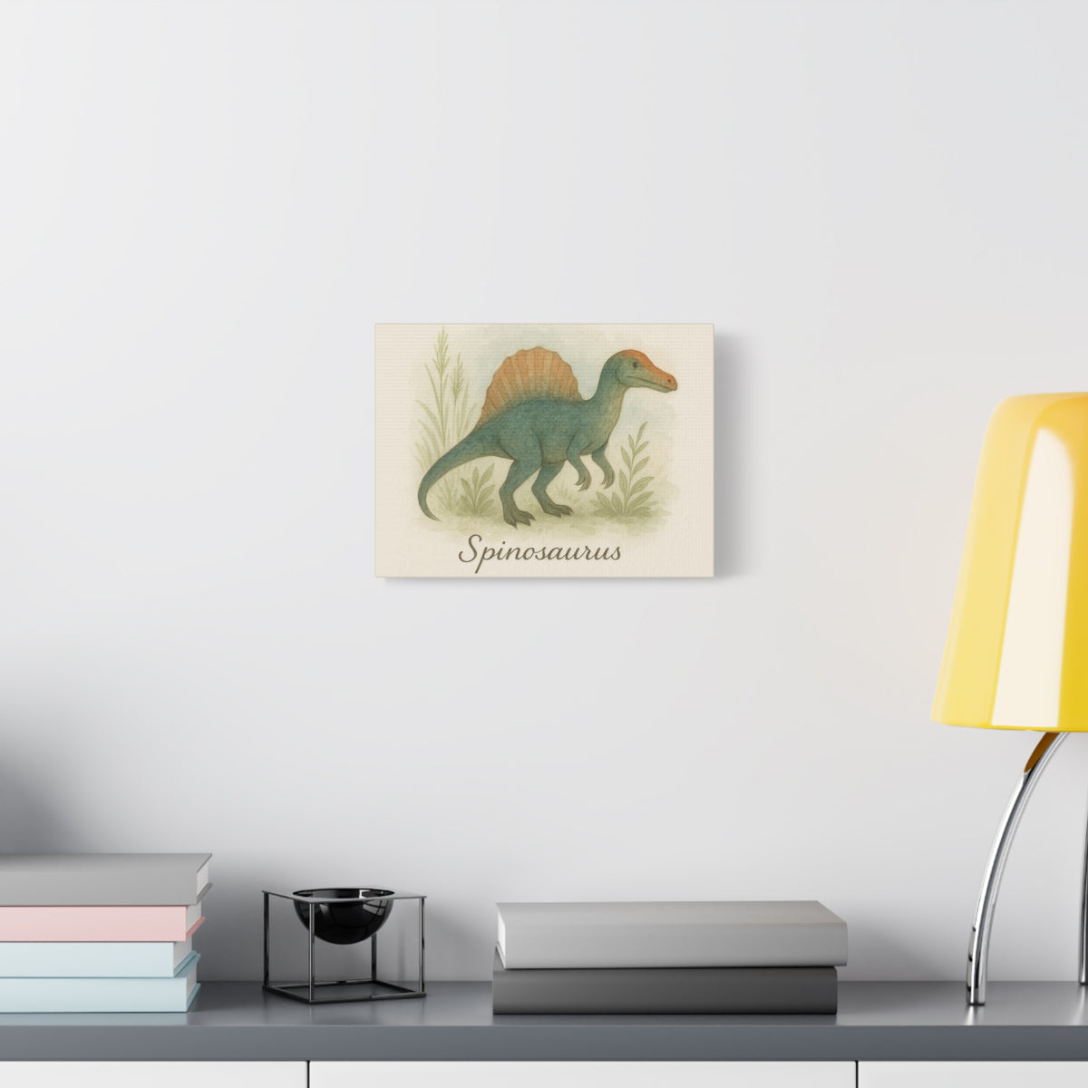 Spinosaurus Canvas Wall Art — Matte Stretched Dinosaur Print