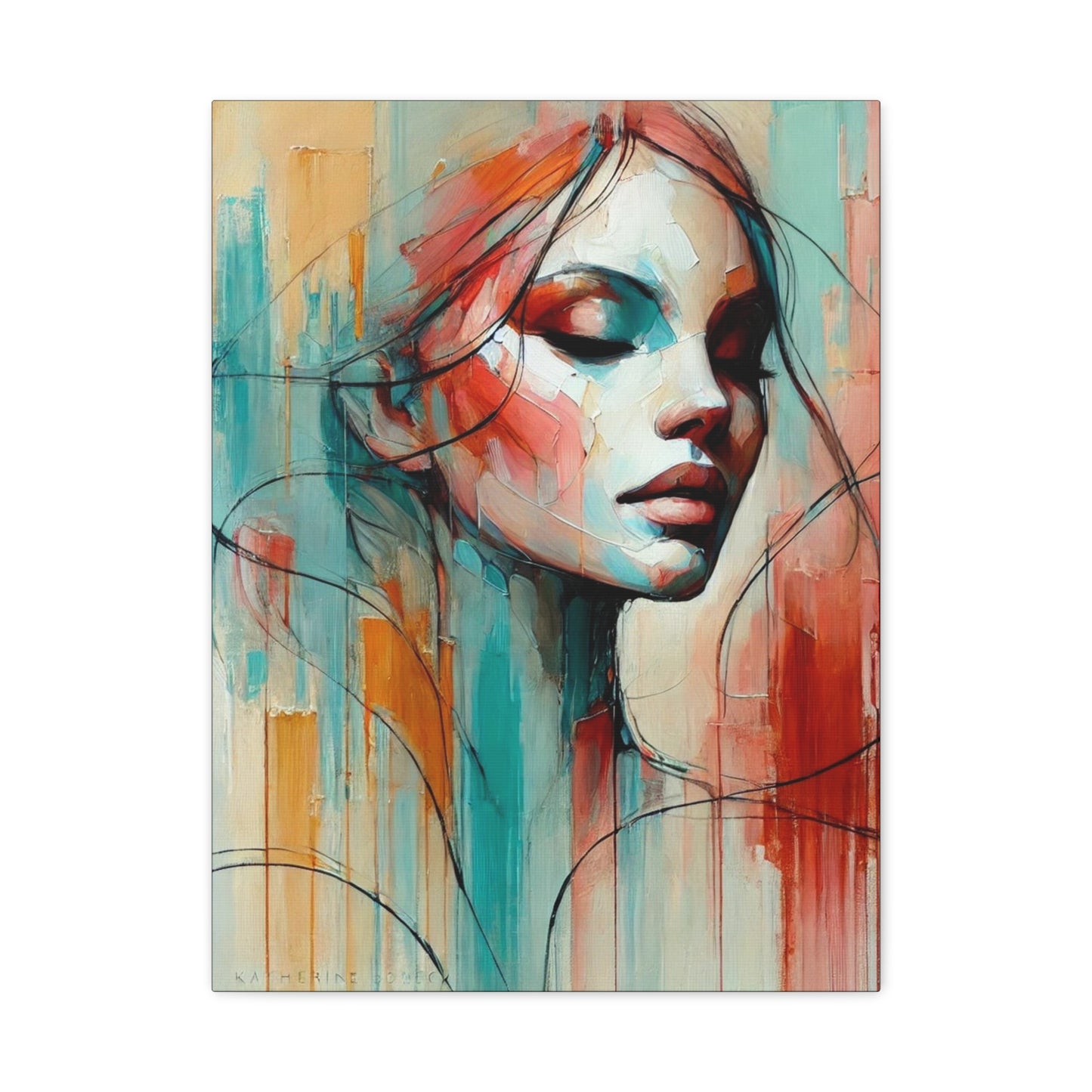 In the Now-Fine Art Canvas Print - Female Abstract Print - Calming and Modern Artwork