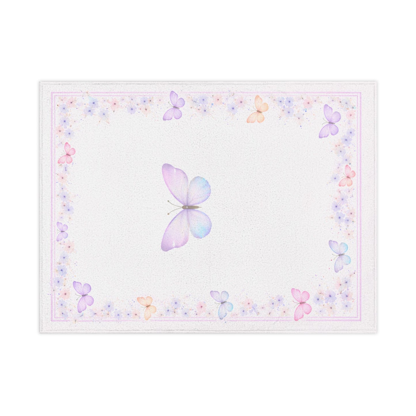 Butterfly Toddler Blanket — Pastel Floral Nursery Throw for Babies & Toddlers