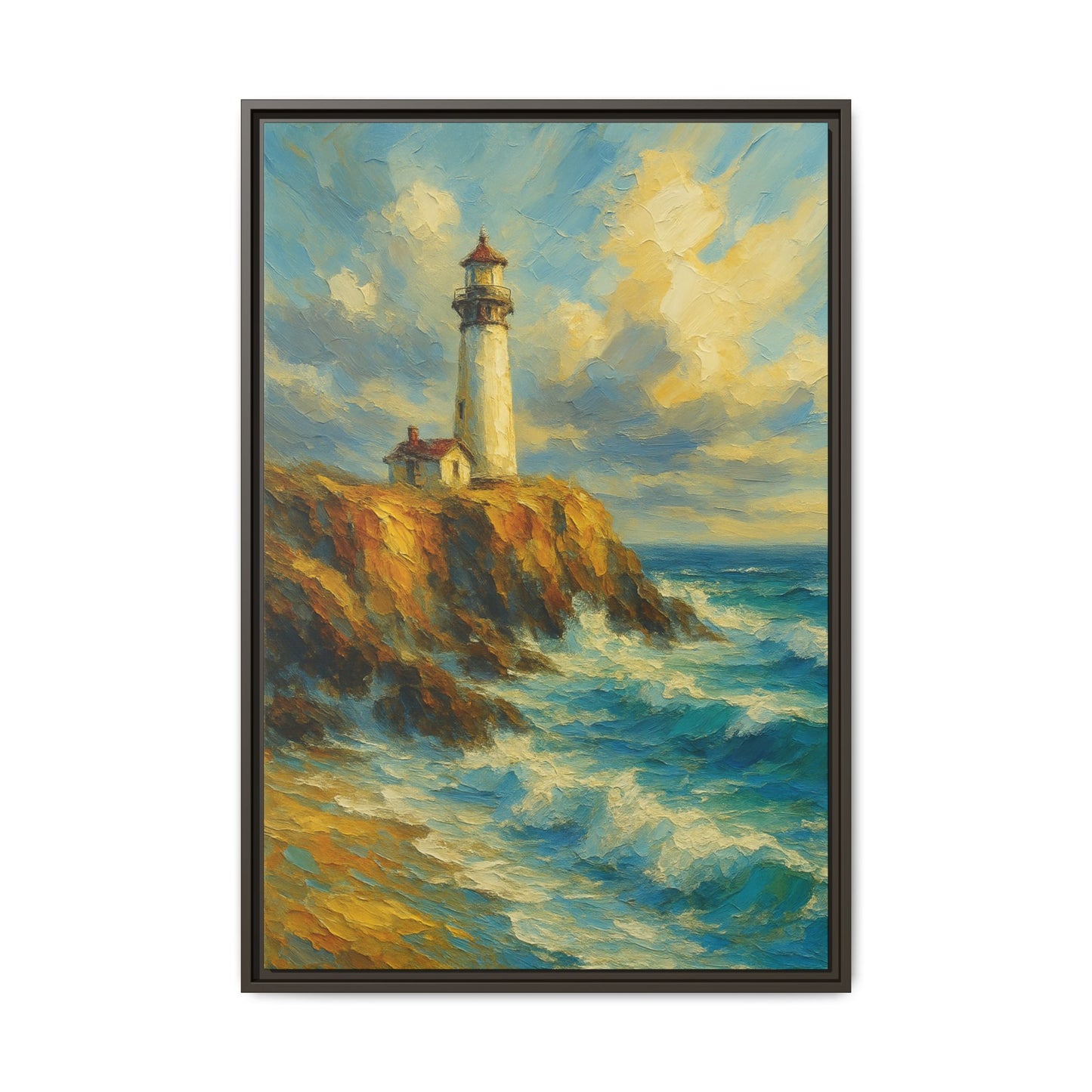 Lighthouse-Coastal Harmony Colldection-Framed Matte Canvas Print