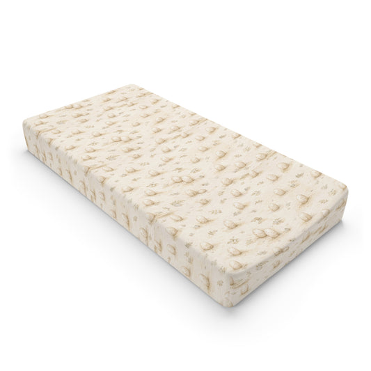 Dino Egg Changing Pad Cover — Neutral Baby Dinosaur Print (Fits Standard Baby Changing Pads)