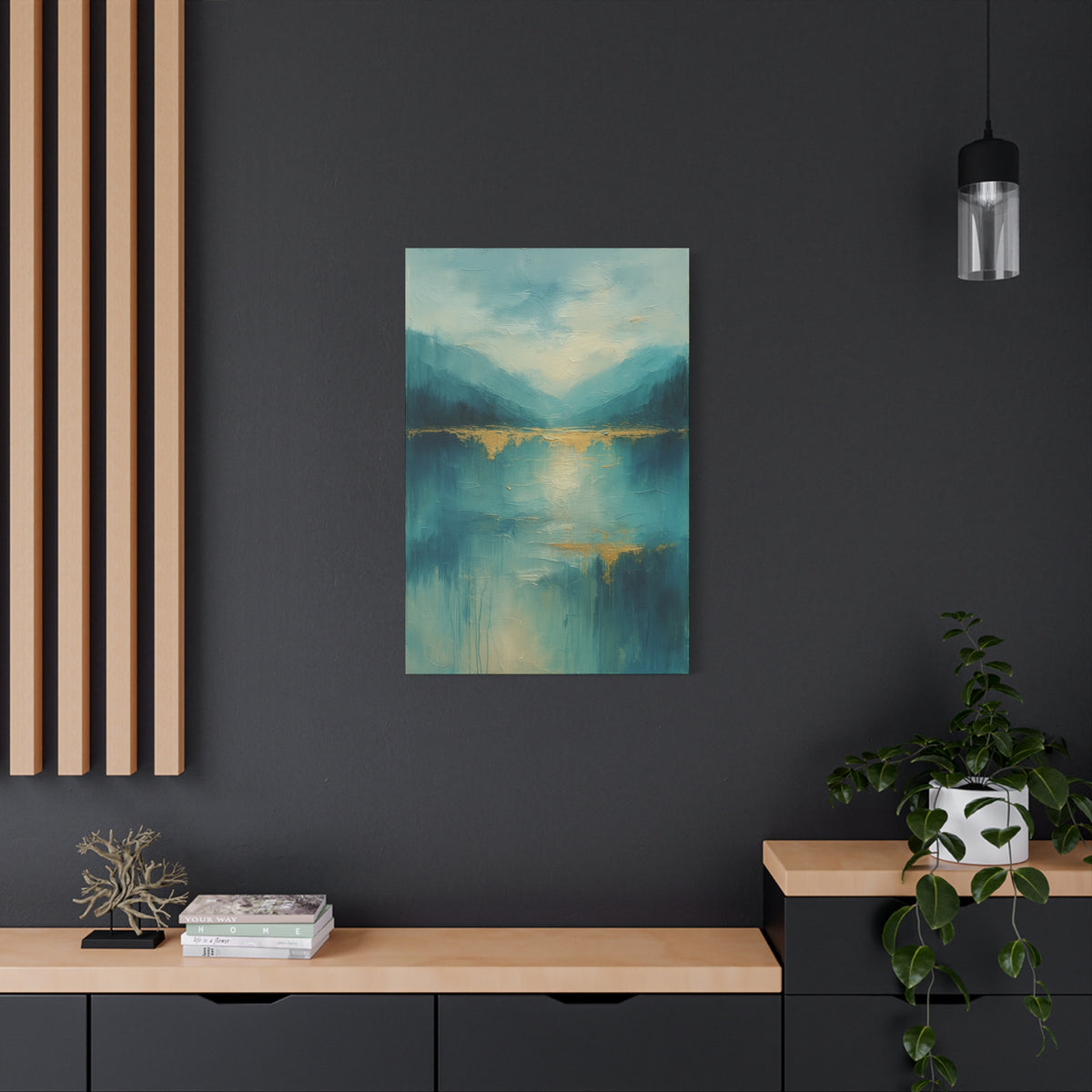 Azul Bruma - Colección de paisajes abstractos - Impresión en lienzo de bellas artes