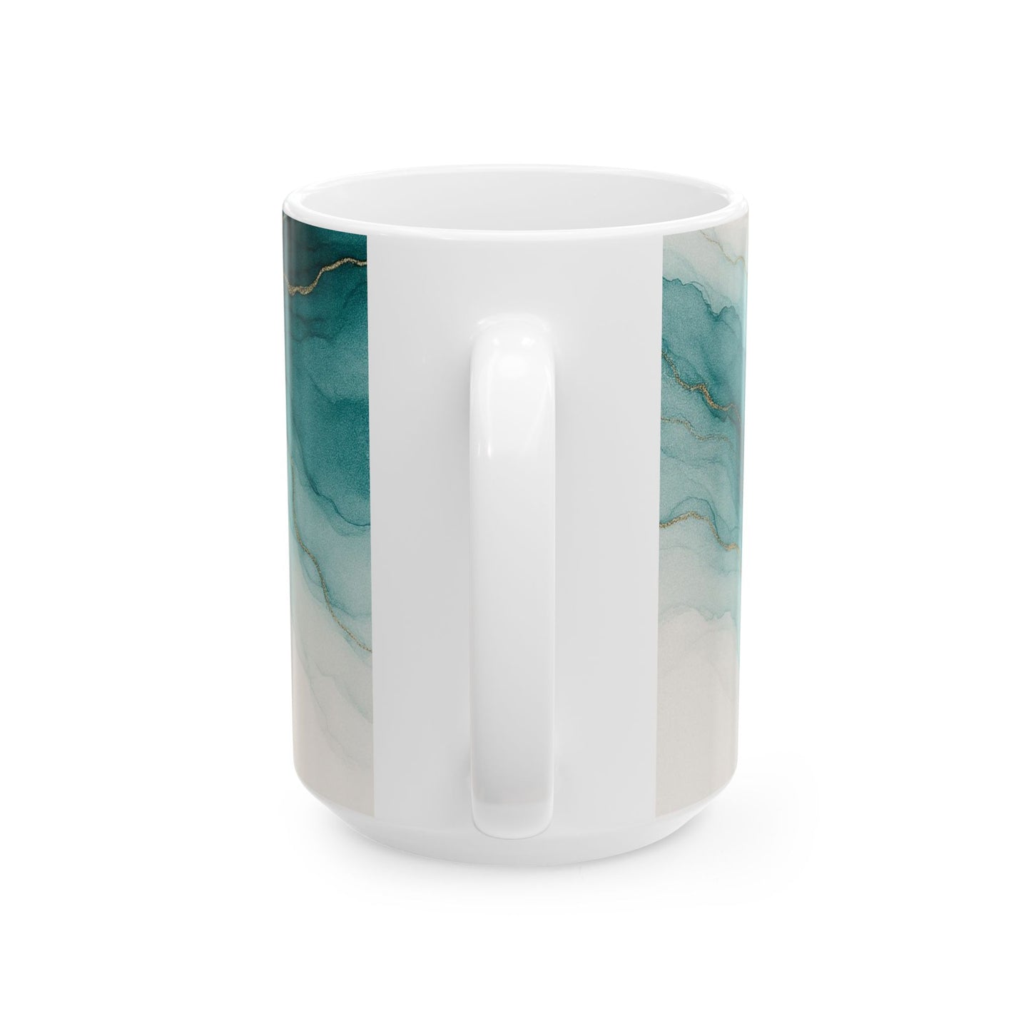 Waters Edge - Colección Abstracta, Elegante Taza Abstracta de Tinta Acrílica, Taza de Café, Taza de Té, Regalo para Ella, Decoración del Hogar, Taza de Oficina, Diseño Minimalista, Obra de Arte Única