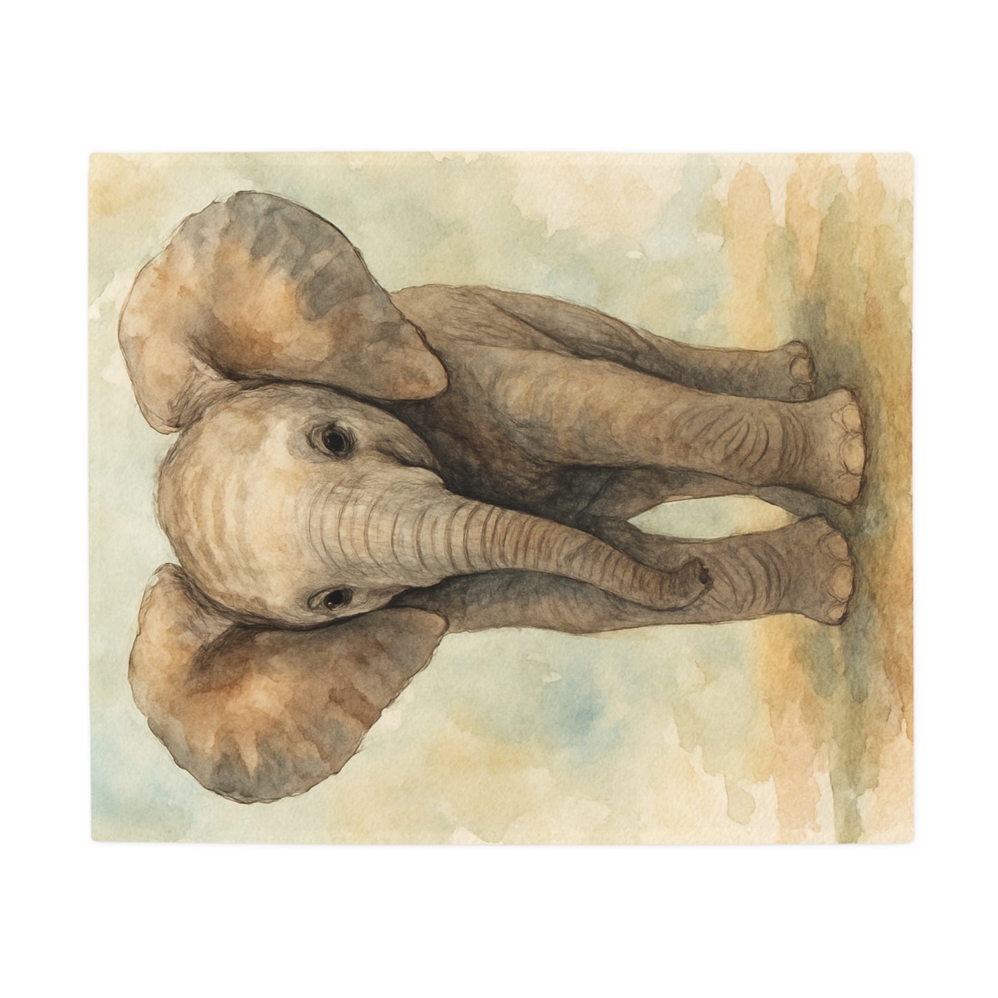 Baby Elephant-Savanah Collection-Plush Blanket - Coordinates with Baby Safari nursery items