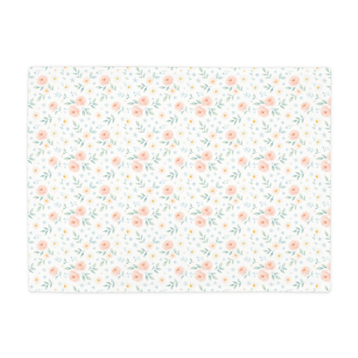 Woodland Friends Floral Country Chic Plush Fleece Blanket