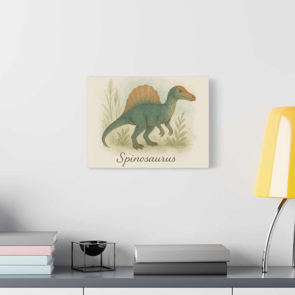 Spinosaurus Canvas Wall Art — Matte Stretched Dinosaur Print