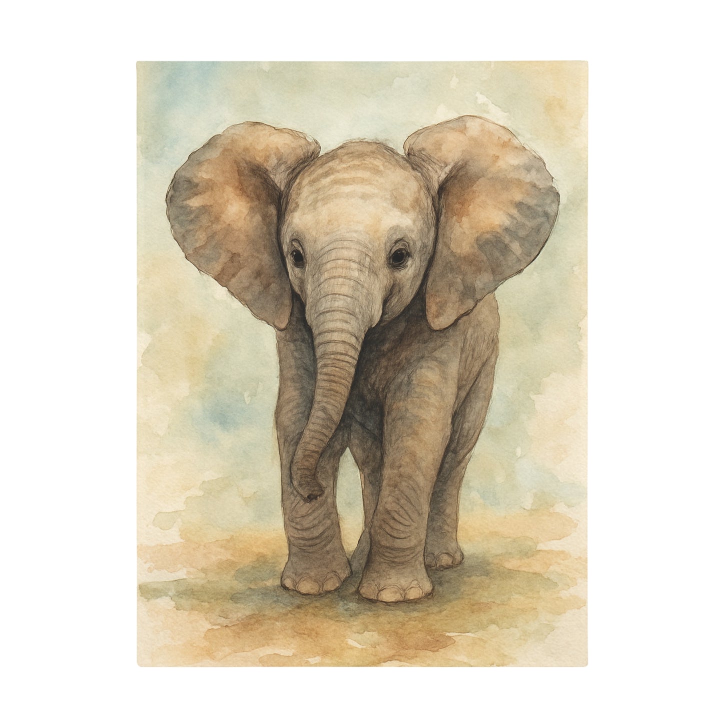 Baby Elephant-Savanah Collection-Plush Blanket - Coordinates with Baby Safari nursery items