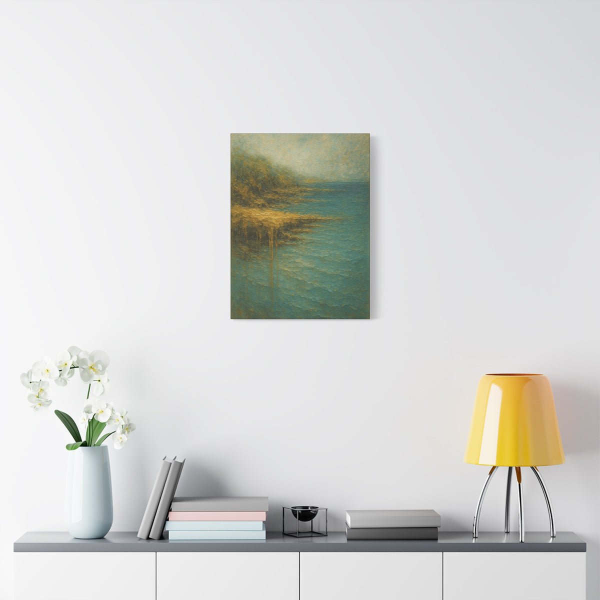 Acantilado Gold Coast-Colección abstracta costera-Lienzo de arte fino