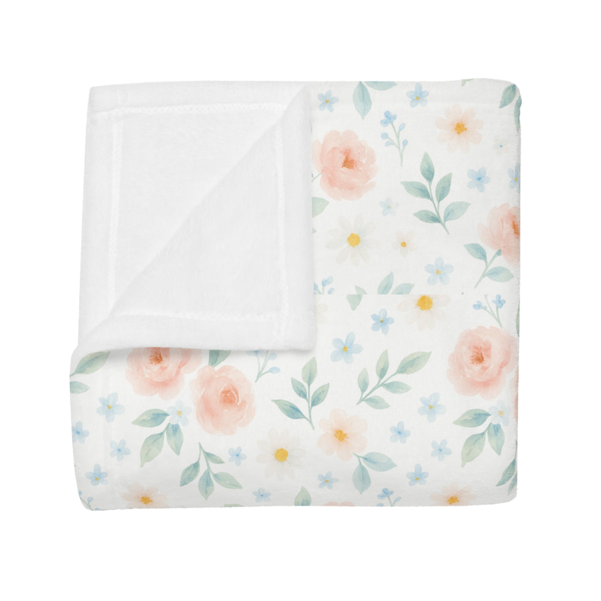 Manta de felpa Woodland Friends con diseño floral campestre elegante