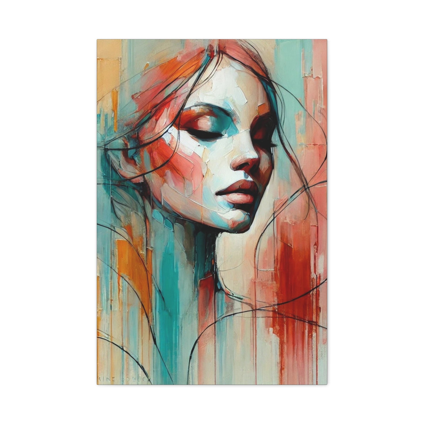 In the Now-Fine Art Canvas Print - Female Abstract Print - Calming and Modern Artwork