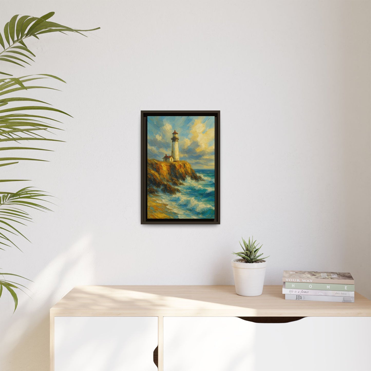 Lighthouse-Coastal Harmony Colldection-Framed Matte Canvas Print