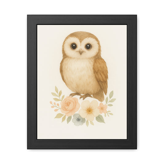 Owl-Woodland Friends Country Chic Framed Poster