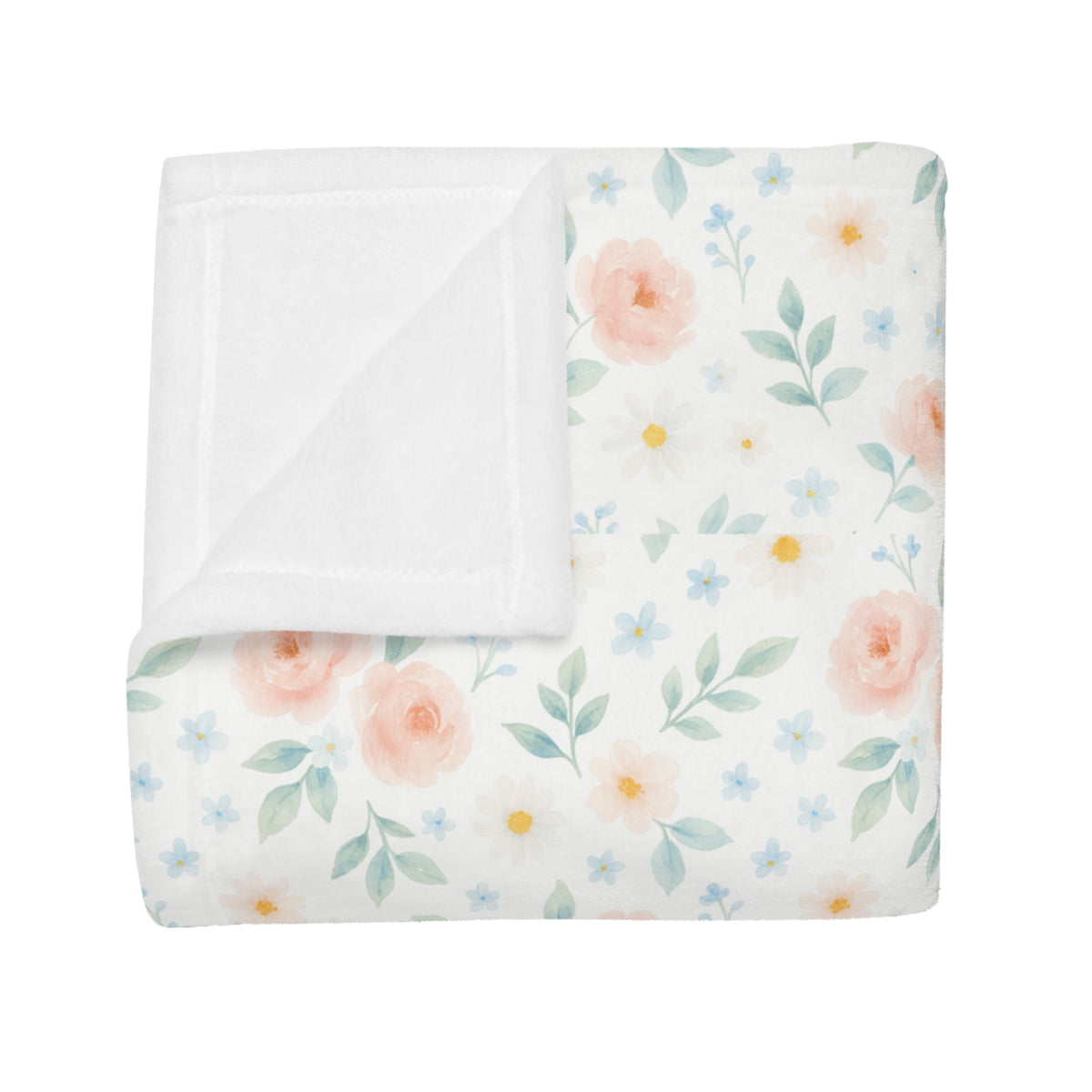 Manta de felpa Woodland Friends con diseño floral campestre elegante