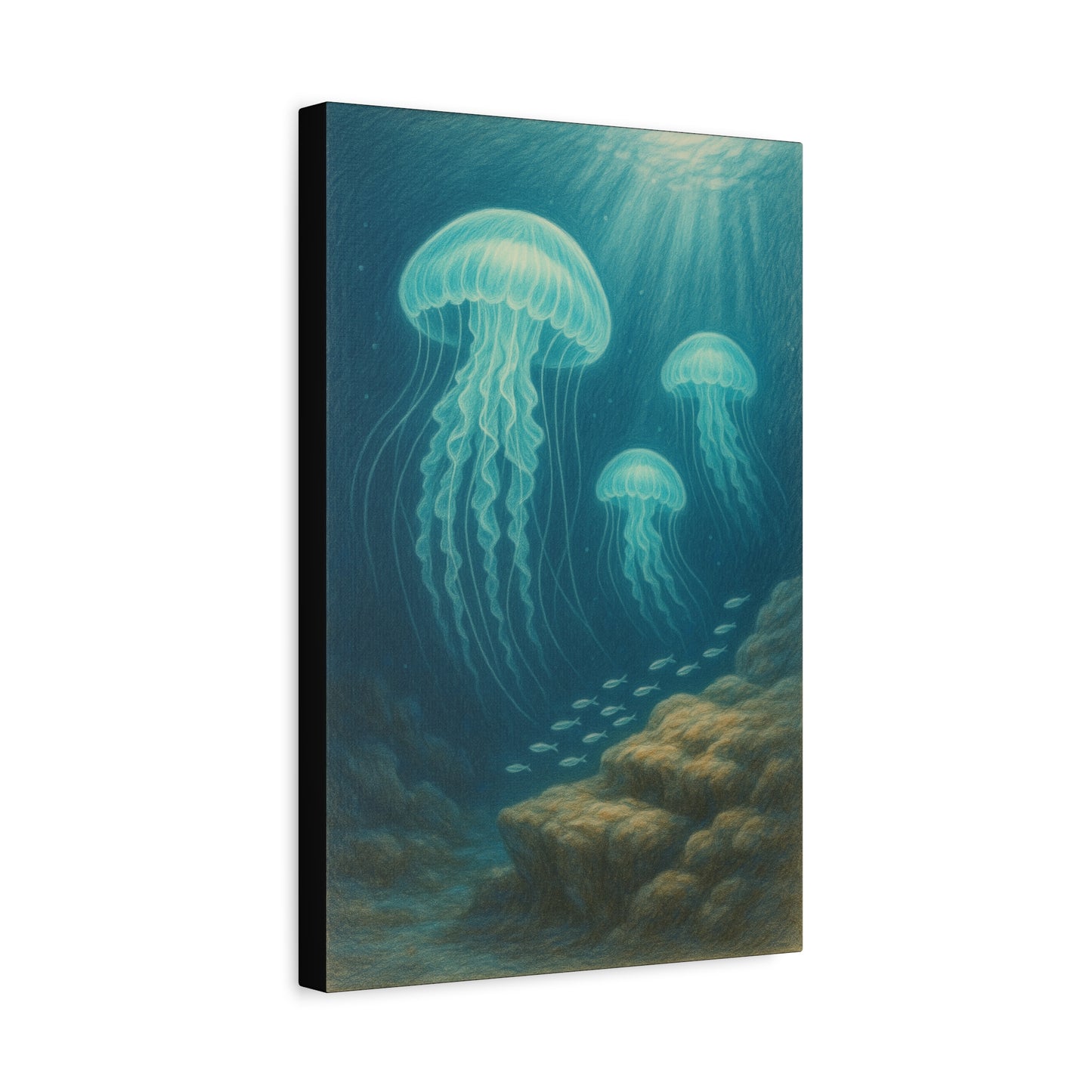 Jellyfish Ocean Canvas Print – Stretched Matte Wall Art
