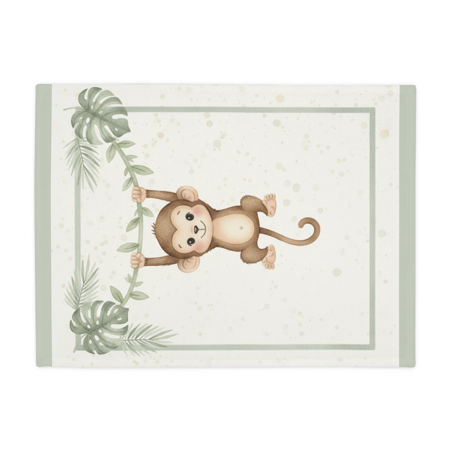 Baby Monkey  2- Baby Safari Plush Blanket -Coordinates with Baby Safari nursery items Baby
