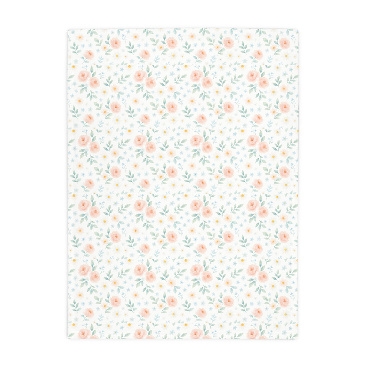 Manta de felpa Woodland Friends con diseño floral campestre elegante