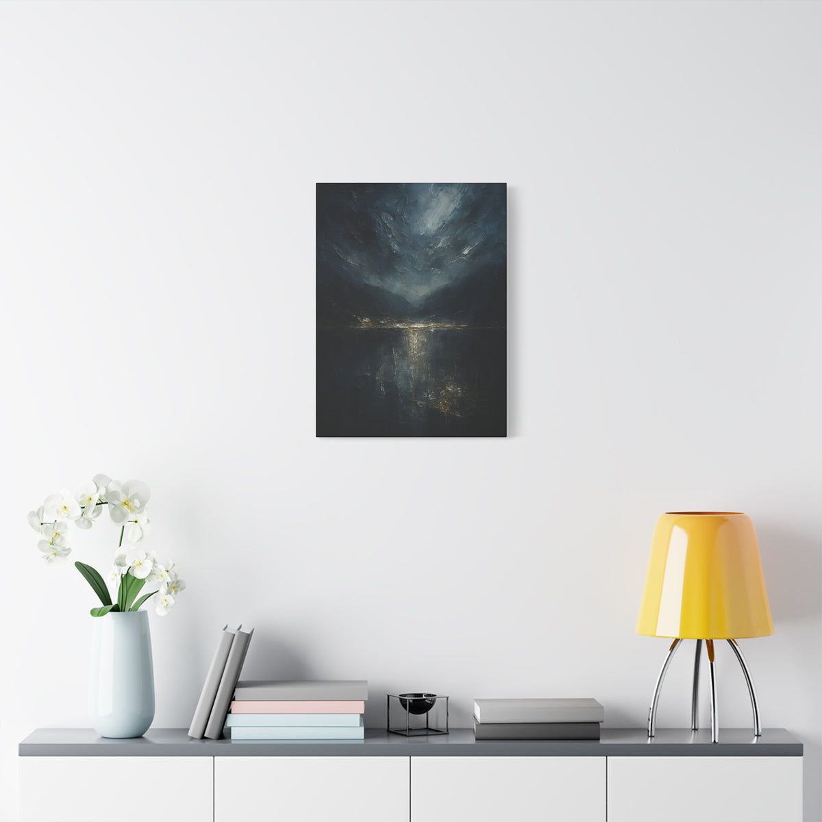 Misty Mountian Evening Solitude-  Abstract landscape Collection -Fine Art Canvas Print