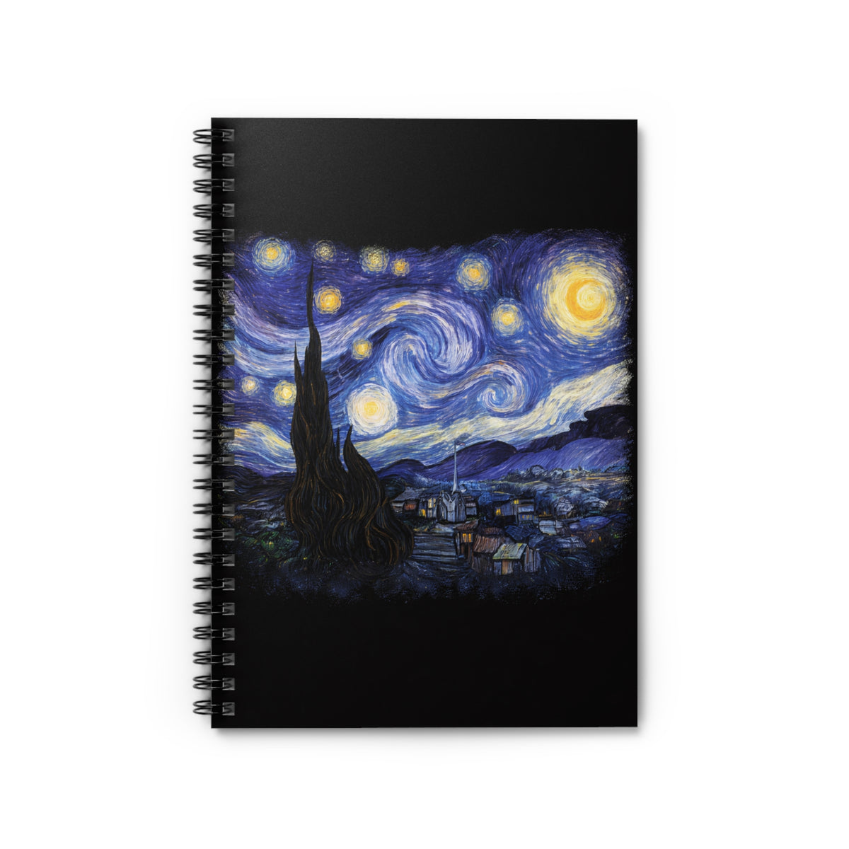 Starry Night Spiral Notebook — Ruled Journal for Writers & Artists